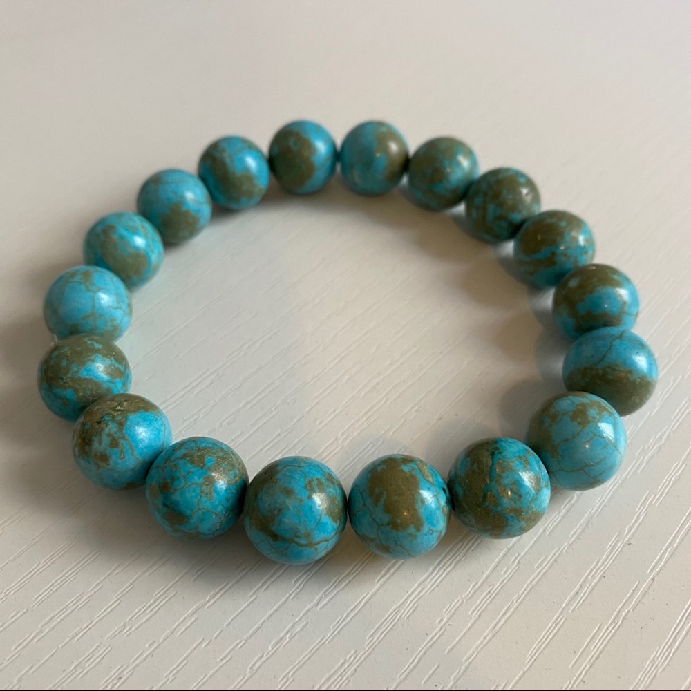 GENUINE TURQUOISE Bead Bracelet
